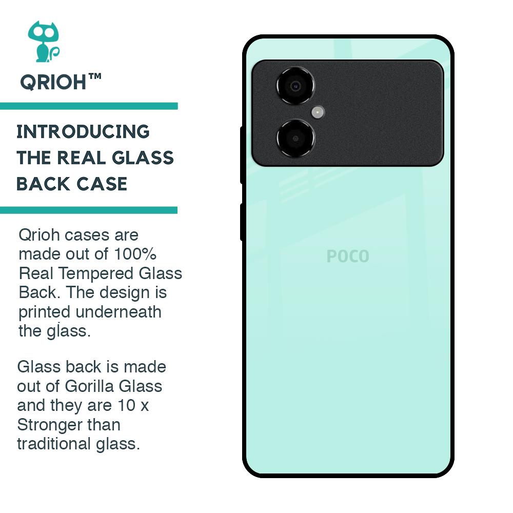 Teal Glass Case for Poco M4 5G