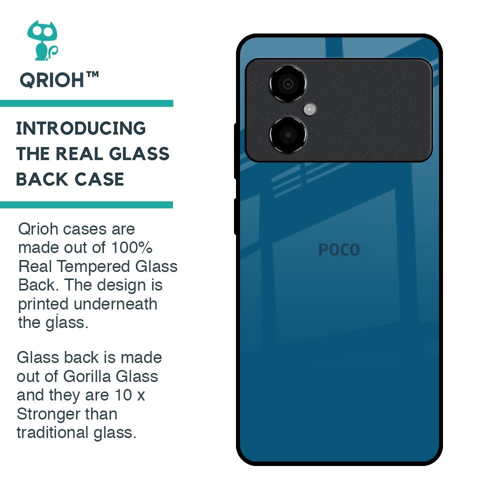 Cobalt Blue Glass Case for Poco M4 5G