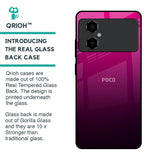 Purple Ombre Pattern Glass Case for Poco M4 5G