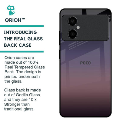 Grey Ombre Glass Case for Poco M4 5G
