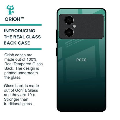 Palm Green Glass Case For Poco M4 5G