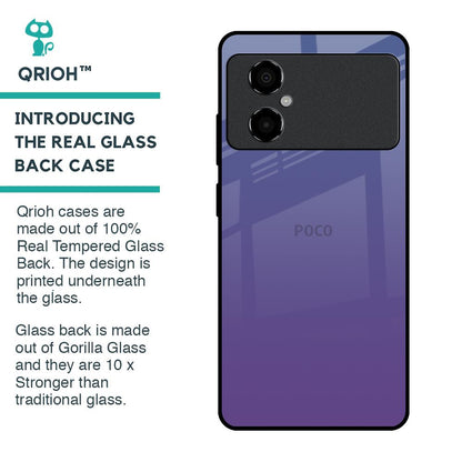 Indigo Pastel Glass Case For Poco M4 5G