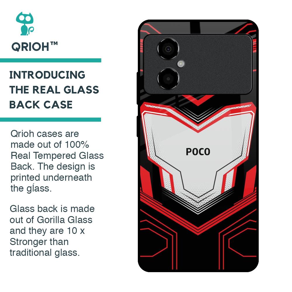 Quantum Suit Glass Case For Poco M4 5G