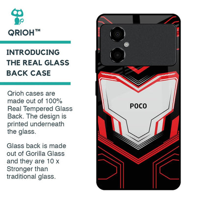 Quantum Suit Glass Case For Poco M4 5G