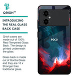 Brush Art Glass Case For Poco M4 5G