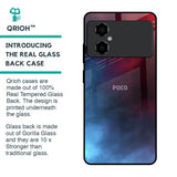Smokey Watercolor Glass Case for Poco M4 5G