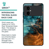 Golden Splash Glass Case for Poco M4 5G