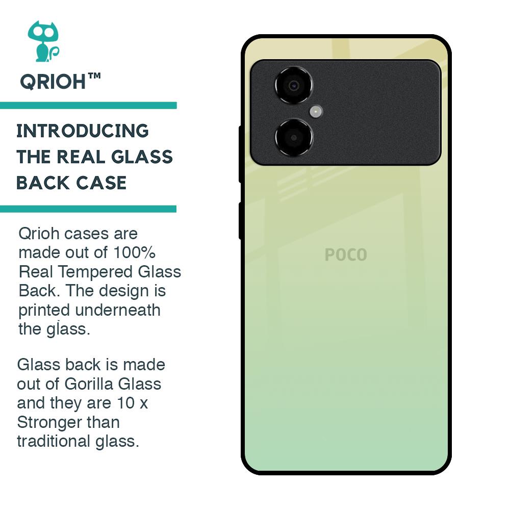 Mint Green Gradient Glass Case for Poco M4 5G