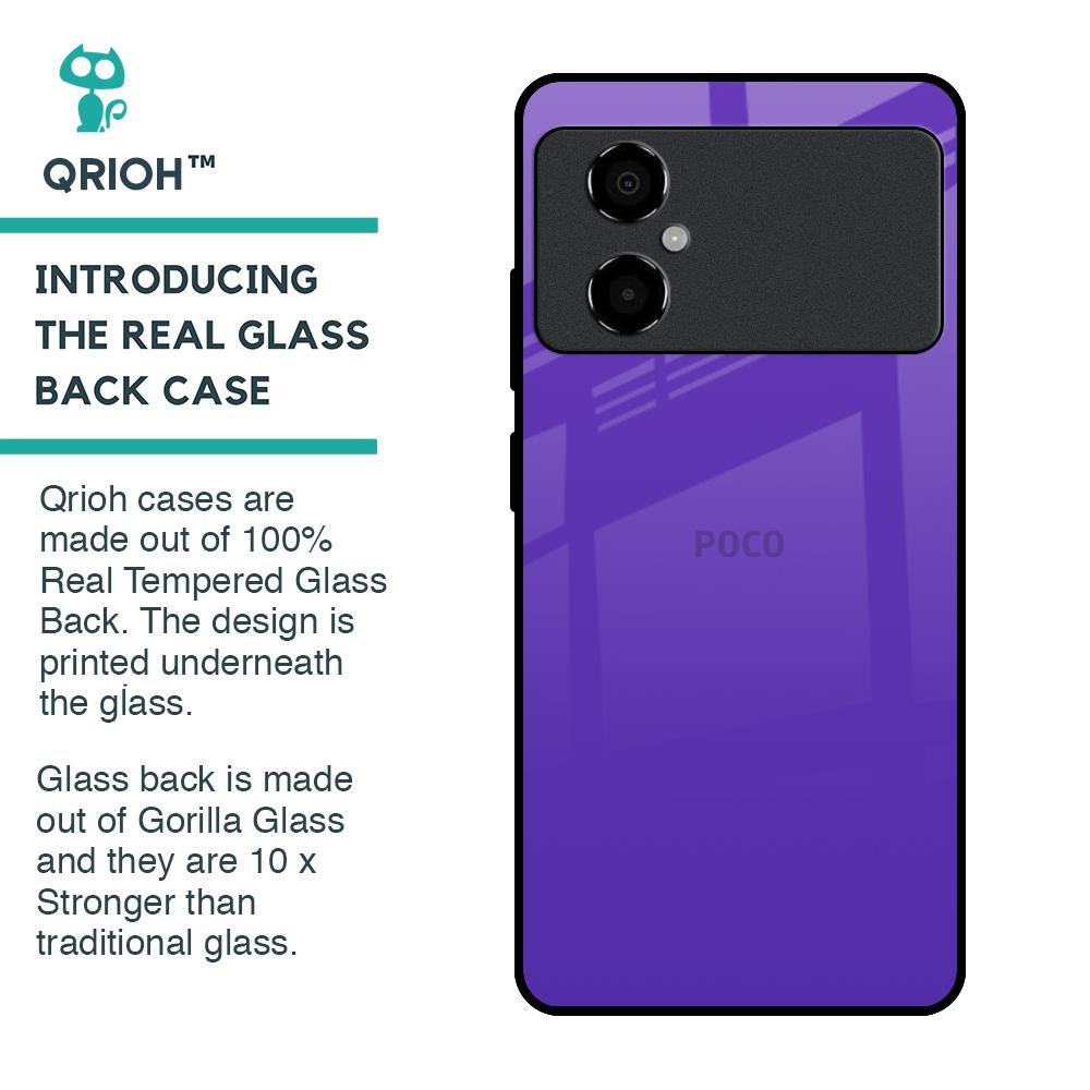 Amethyst Purple Glass Case for Poco M4 5G