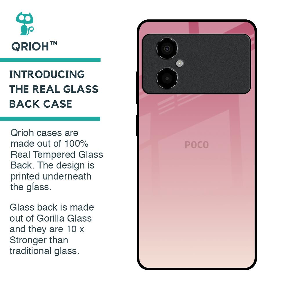 Blooming Pink Glass Case for Poco M4 5G