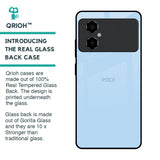 Pastel Sky Blue Glass Case for Poco M4 5G