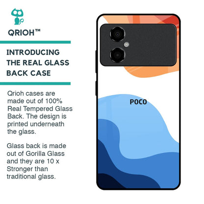 Wavy Color Pattern Glass Case for Poco M4 5G