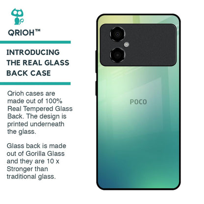 Dusty Green Glass Case for Poco M4 5G