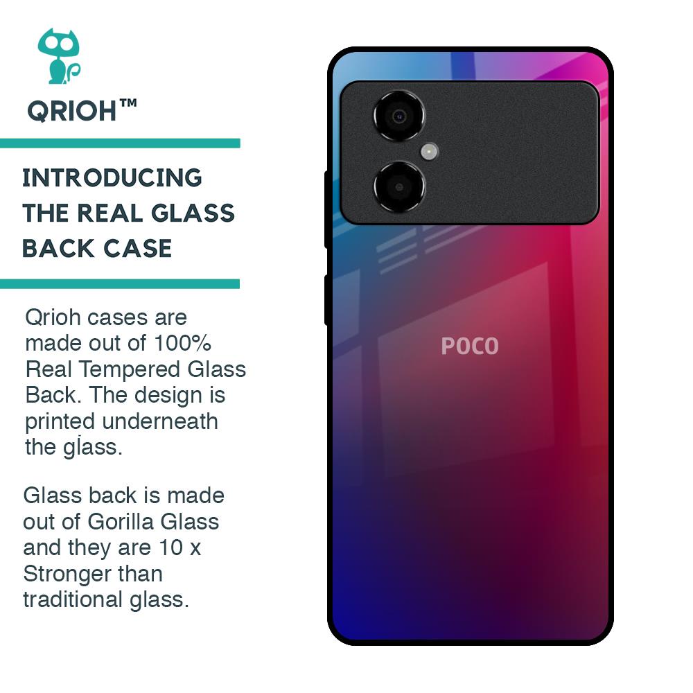 Magical Color Shade Glass Case for Poco M4 5G