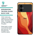 Magma Color Pattern Glass Case for Poco M4 5G