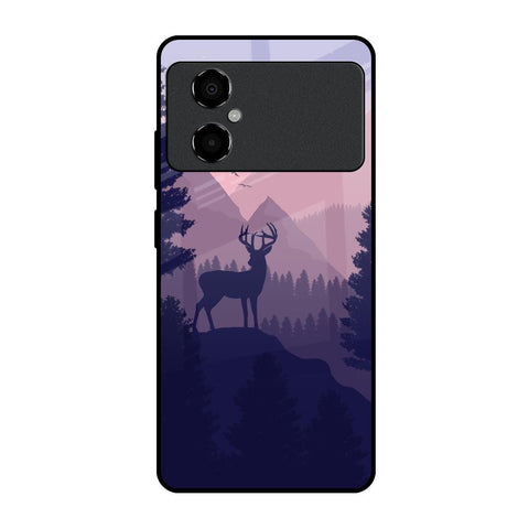 Deer In Night Poco M4 5G Glass Cases & Covers Online