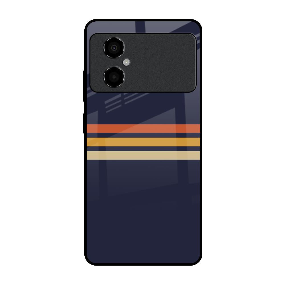Tricolor Stripes Poco M4 5G Glass Cases & Covers Online