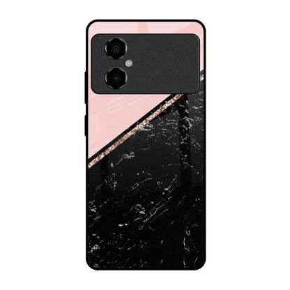 Marble Texture Pink Poco M4 5G Glass Cases & Covers Online