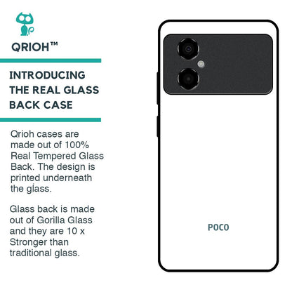 Arctic White Glass Case for Poco M4 5G