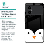 Cute Penguin Glass Case for Poco M4 5G