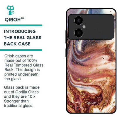Exceptional Texture Glass Case for Poco M4 5G