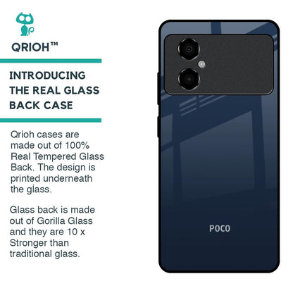 Overshadow Blue Glass Case For Poco M4 5G