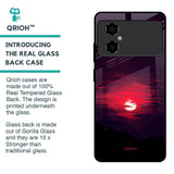 Morning Red Sky Glass Case For Poco M4 5G