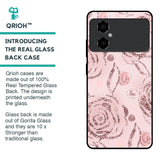Shimmer Roses Glass case for Poco M4 5G