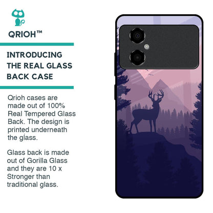 Deer In Night Glass Case For Poco M4 5G