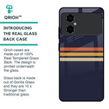 Tricolor Stripes Glass Case For Poco M4 5G