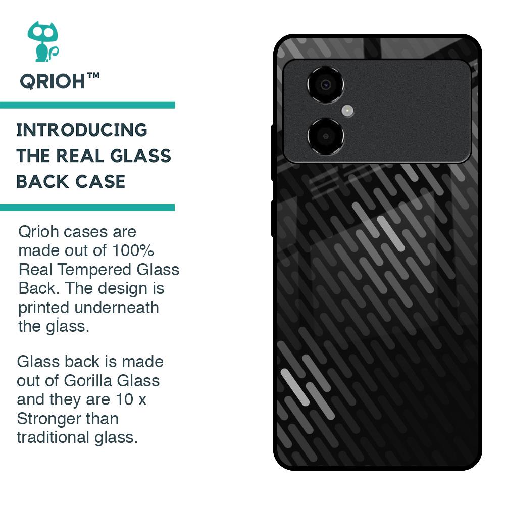 Dark Abstract Pattern Glass Case For Poco M4 5G