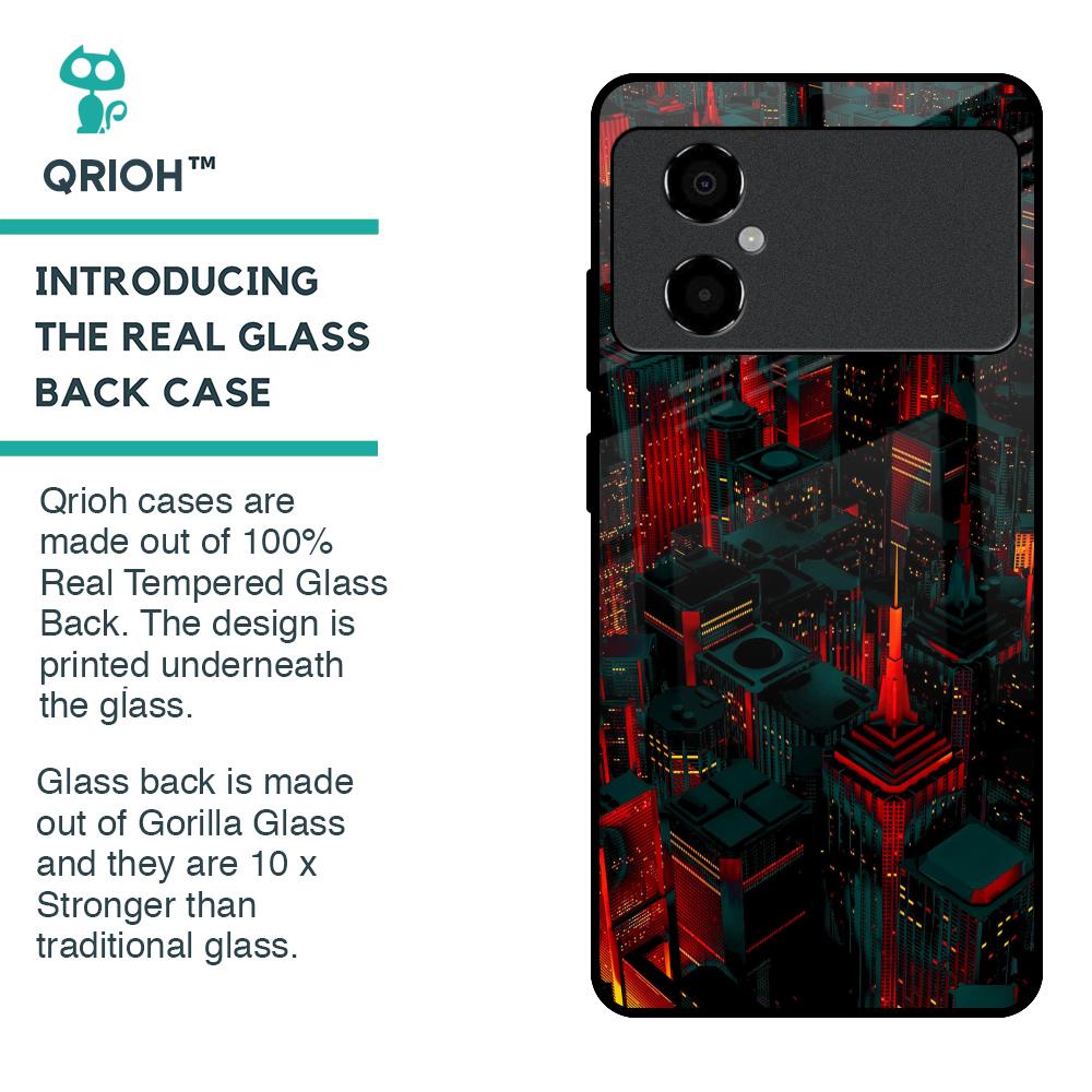 City Light Glass Case For Poco M4 5G