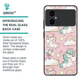 Balloon Unicorn Glass case for Poco M4 5G