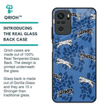 Blue Cheetah Glass Case for Redmi Note 11 SE
