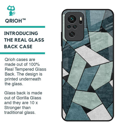 Abstact Tiles Glass Case for Redmi Note 11 SE