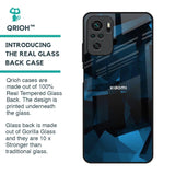 Polygonal Blue Box Glass Case For Redmi Note 11 SE