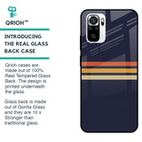 Tricolor Stripes Glass Case For Redmi Note 11 SE