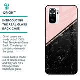 Marble Texture Pink Glass Case For Redmi Note 11 SE