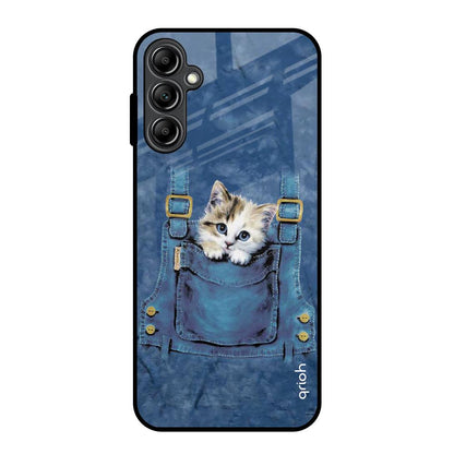 Kitty In Pocket Samsung Galaxy A14 5G Glass Back Cover Online