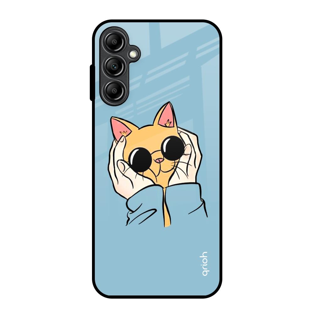 Adorable Cute Kitty Samsung Galaxy A14 5G Glass Back Cover Online