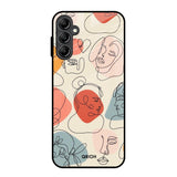 Abstract Faces Samsung Galaxy A14 5G Glass Back Cover Online