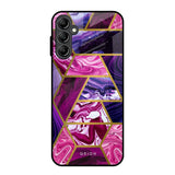 Electroplated Geometric Marble Samsung Galaxy A14 5G Glass Back Cover Online