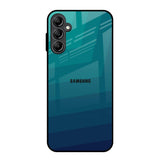 Green Triangle Pattern Samsung Galaxy A14 5G Glass Back Cover Online