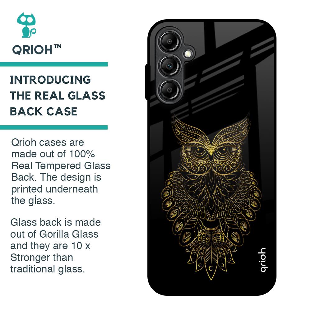 Golden Owl Glass Case for Samsung Galaxy A14 5G