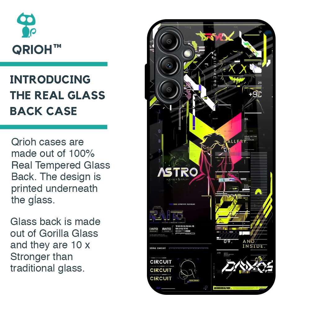Astro Glitch Glass Case for Samsung Galaxy A14 5G