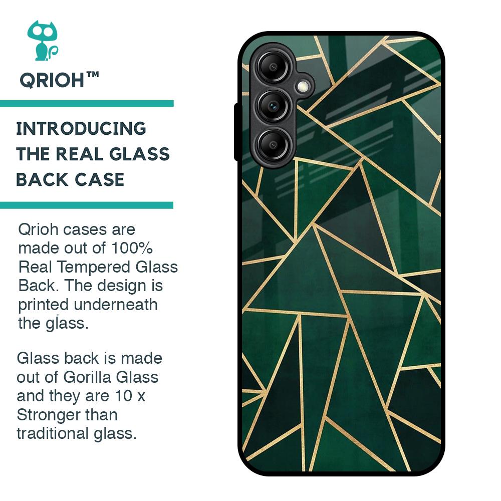 Abstract Green Glass Case For Samsung Galaxy A14 5G
