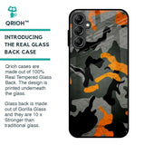 Camouflage Orange Glass Case For Samsung Galaxy A14 5G