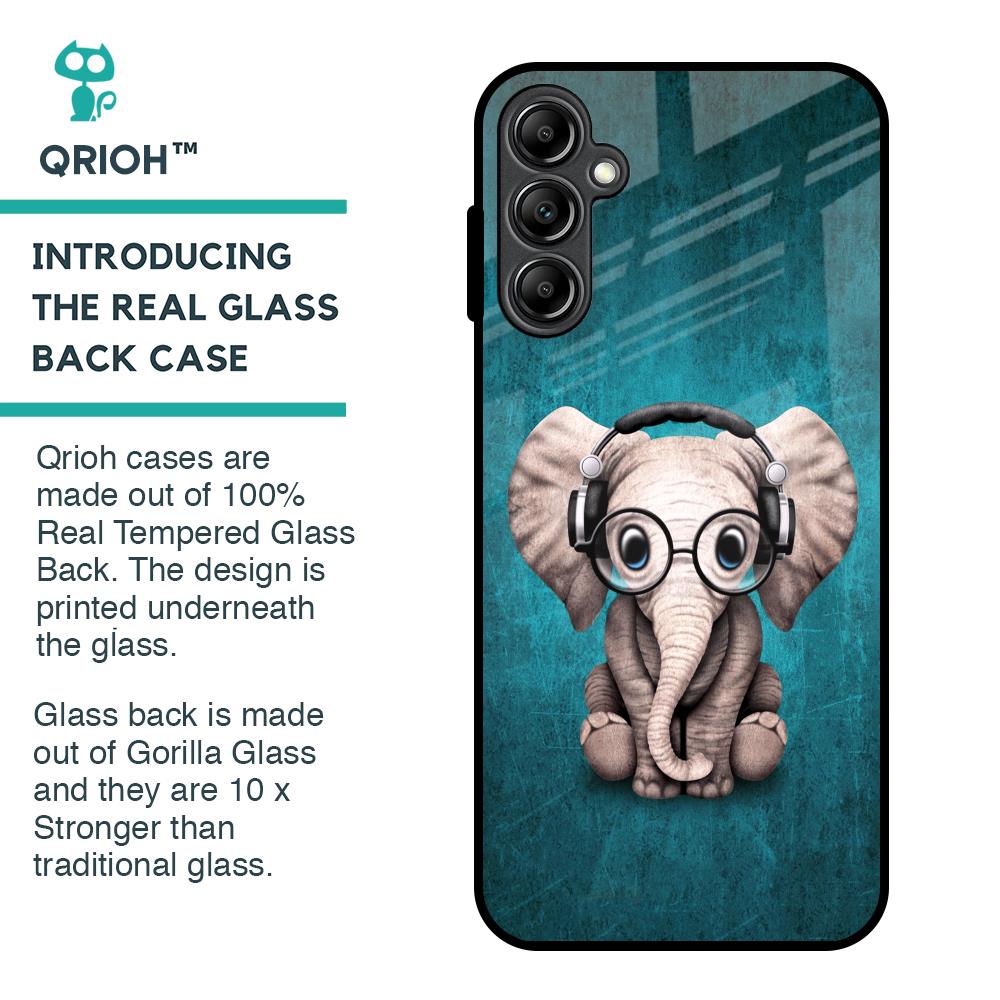 Adorable Baby Elephant Glass Case For Samsung Galaxy A14 5G
