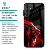 Red Angry Lion Glass Case for Samsung Galaxy A14 5G