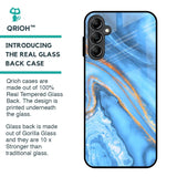 Vibrant Blue Marble Glass Case for Samsung Galaxy A14 5G